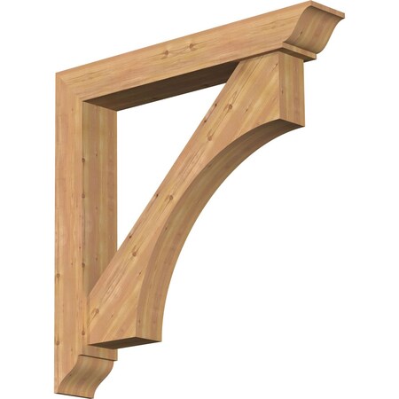 Ekena Millwork Westlake Traditional Smooth Bracket w/ Offset Brace, Western Red Cedar, 7 1/2"W x 48"D x 48"H BKT0806X48X48WTL01SWR